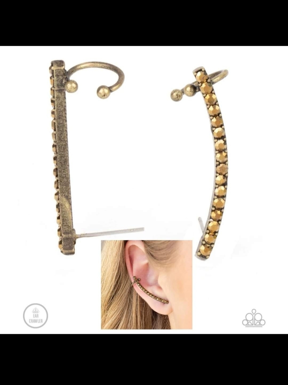 GIVE ME THE SWEEP BRASS EARRINGS